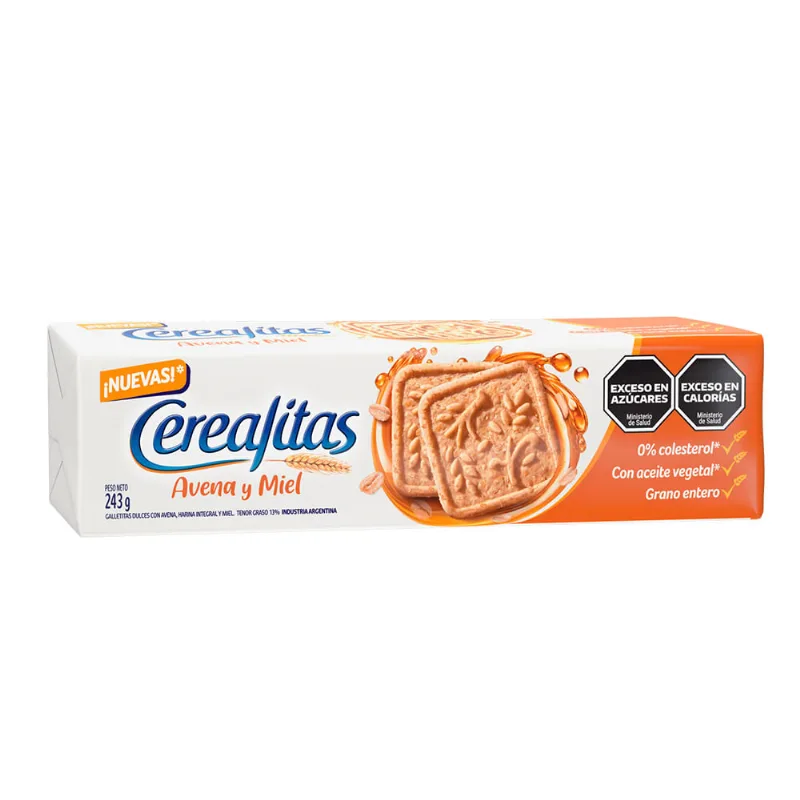 Galletitas Avena Miel 243gr Cerealitas