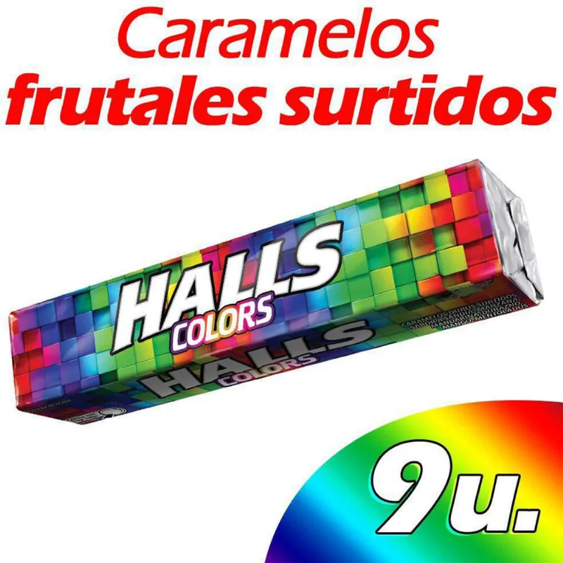 Caramelos Halls colors frutales 25 g.