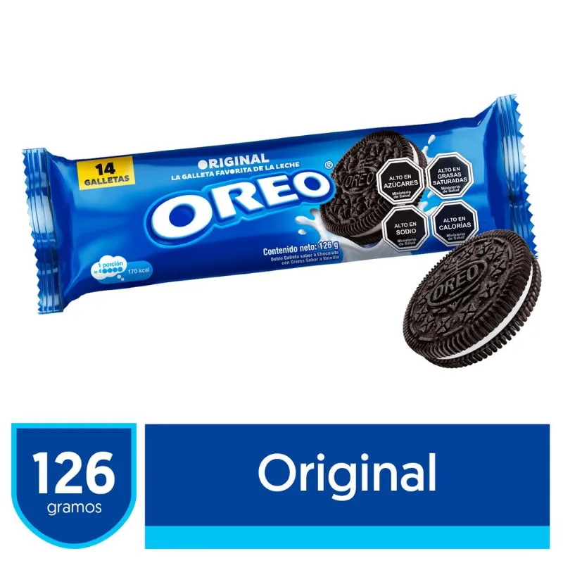 Galletas Oreo Chocolate y Crema Vainilla 126 g
