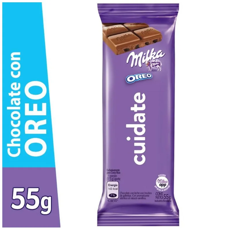 Chocolate Milka Oreo Leche X55gr