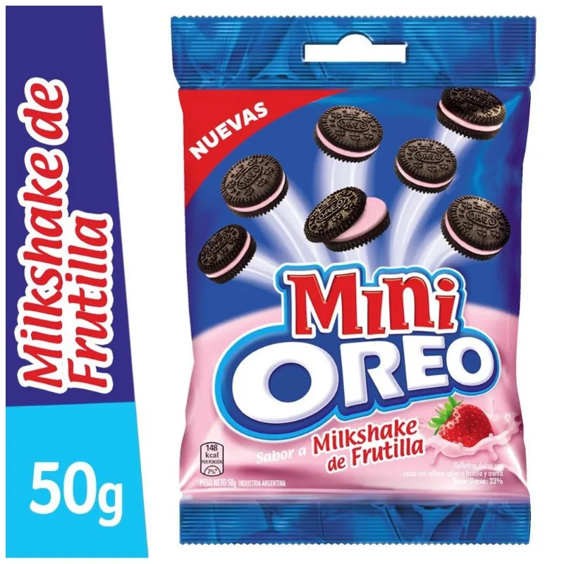 Mini Oreo Milkshake Frutilla 50 Gr