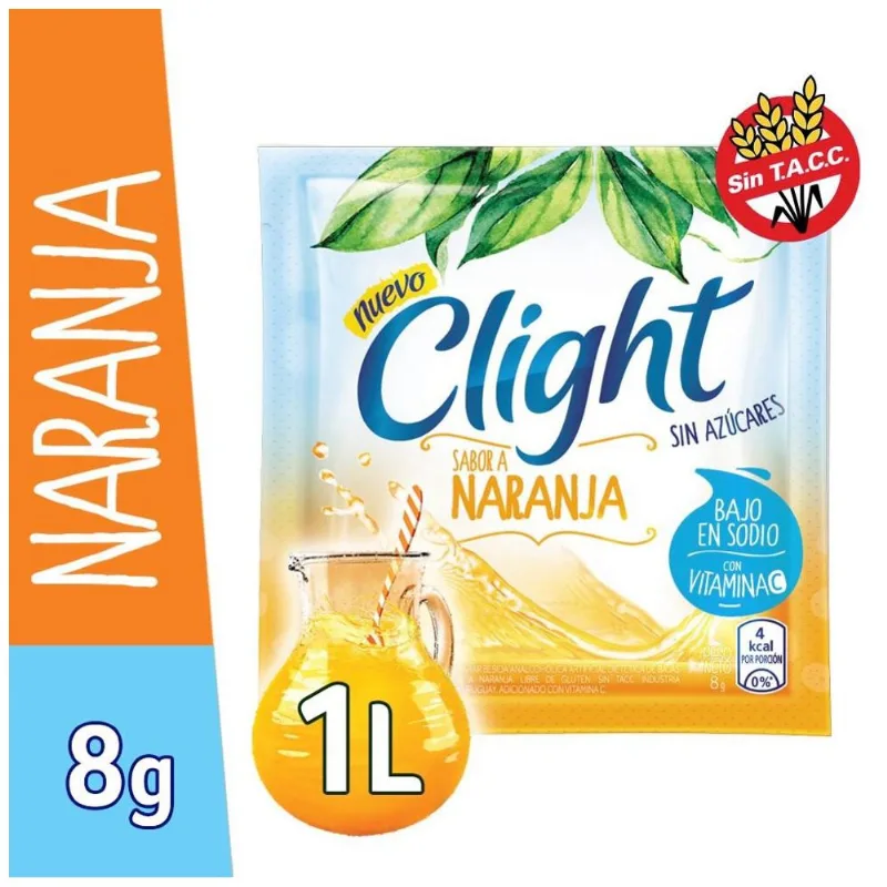 Jugo En Polvo Clight Naranja 9.5gr