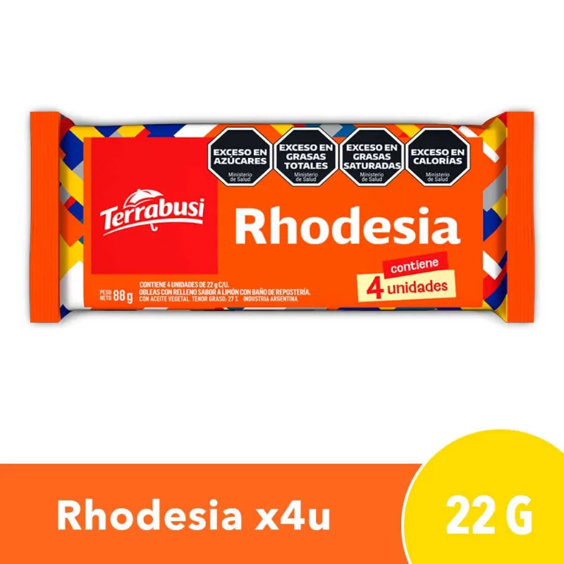 Oblea Clásica 22 Grs x 4 Un Rhodesia