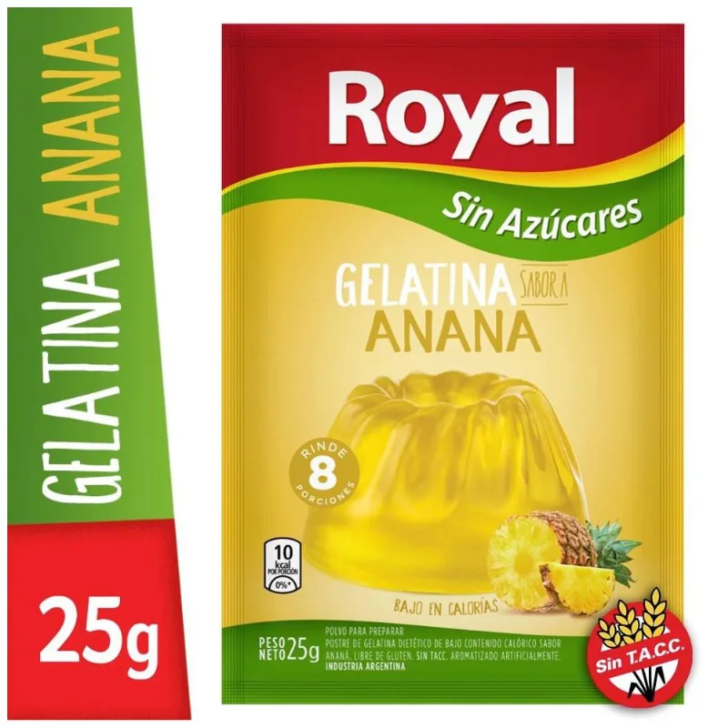 Gelatina Light Royal Ananá 25 Gr