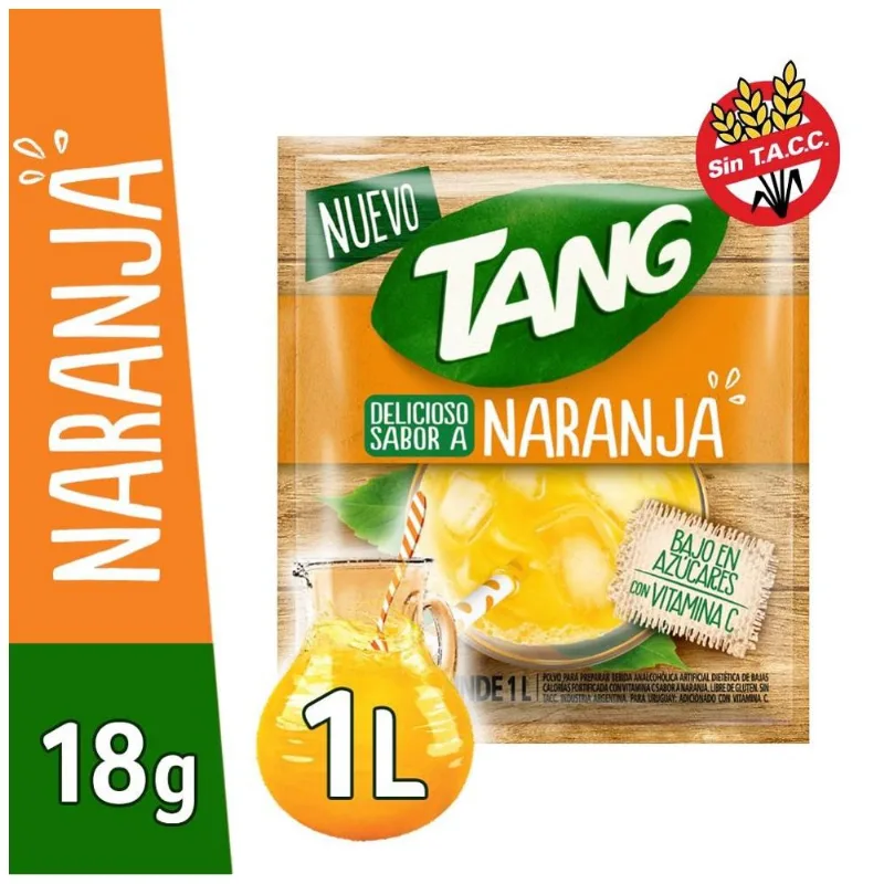 Jugo En Polvo Tang Naranja 18gr