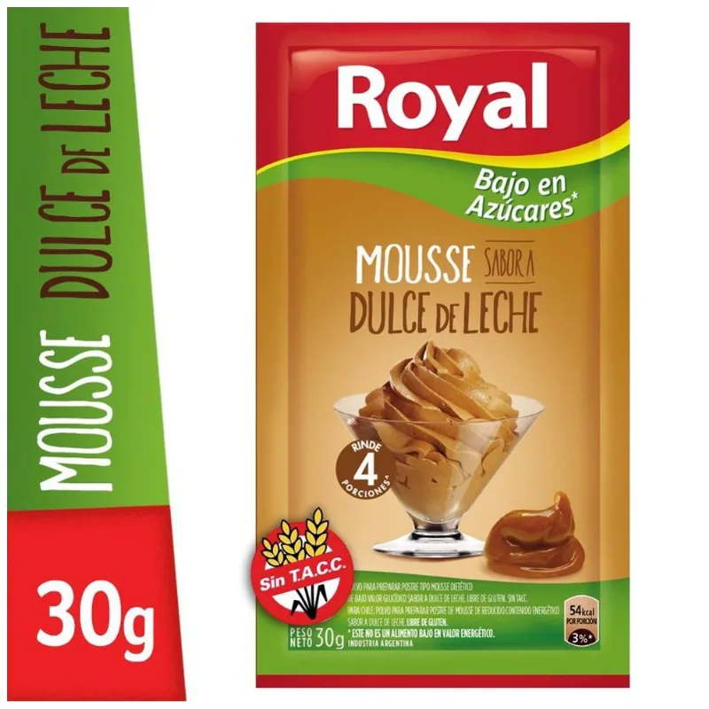 Mousse Royal Light Dulce De Leche 30 Gr