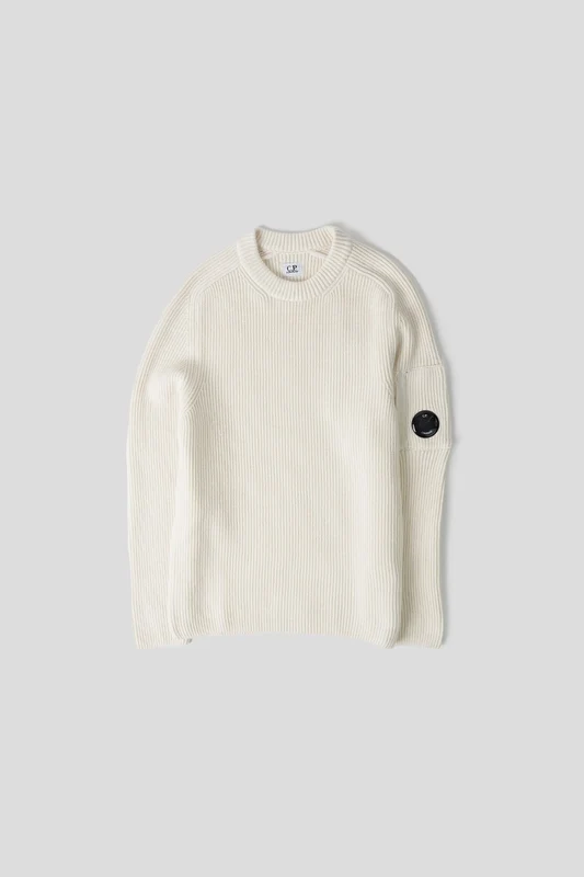 CREWNECK FULL RIB BLANC L