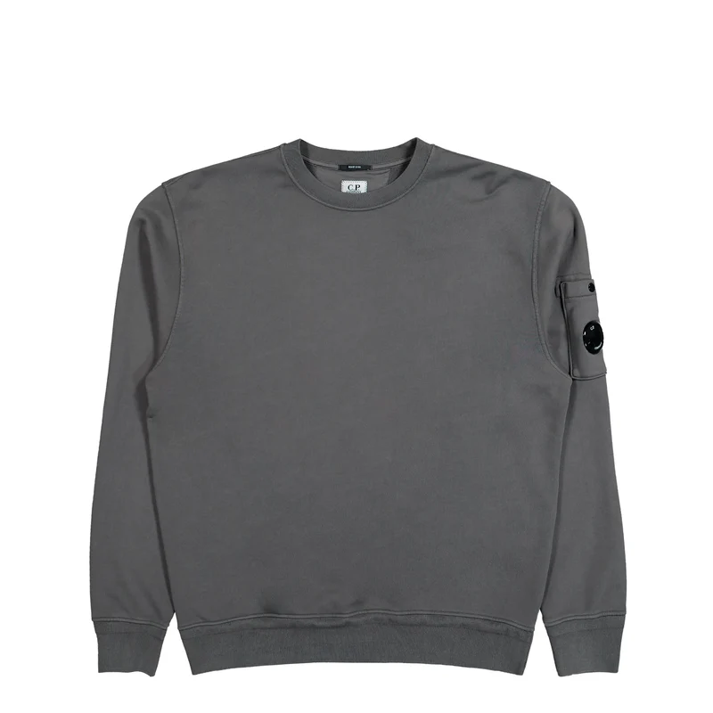 Cotton Diagonal Fleece Crewneck Lens Sweatshirt L