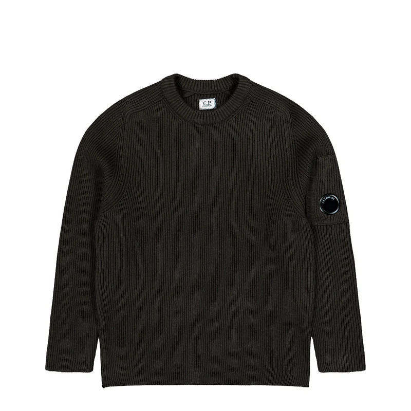 Full Rib Cotton Lens Crewneck Sweater M
