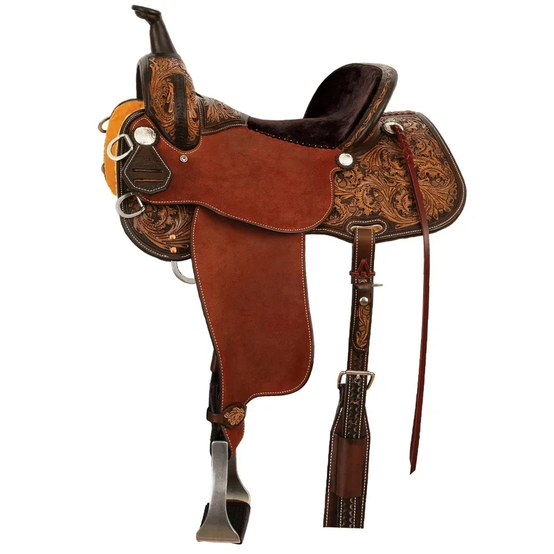Cirlce Y Team Camarillo Classic Saddle Chestnut Roughout / 13.5" Regular