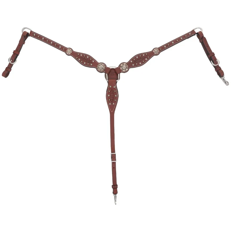 Circle Y Reno Breast Collar Heavy Oil Leather / Horse