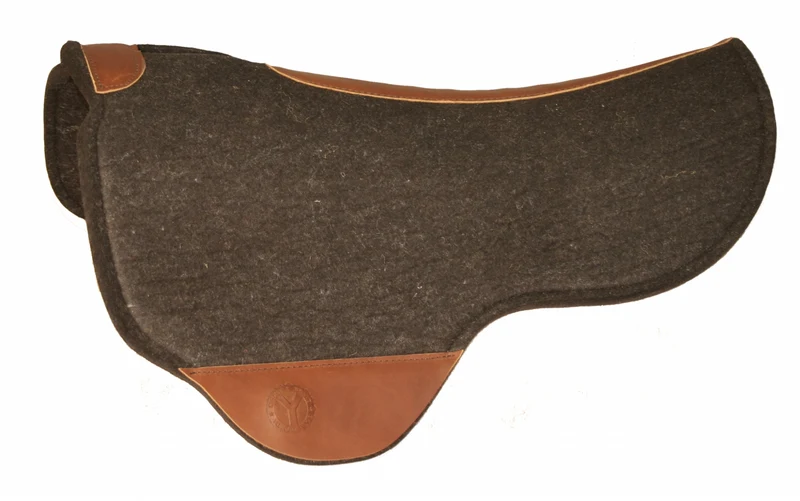 Circle Y Dropped Front Round Skirt Felt Pad Chocolate/Walnut Leather / 3/4 x 30