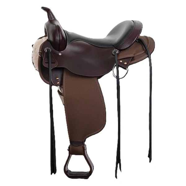 Circle Y Bear Brook Cordura Trail Saddle Black / 13" Extra Wide