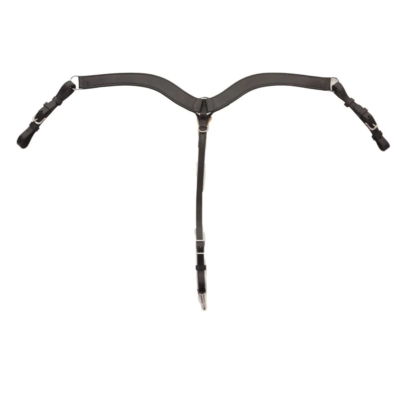 Circle Y No Choke Tapered Smooth Breast Collar Black / Horse