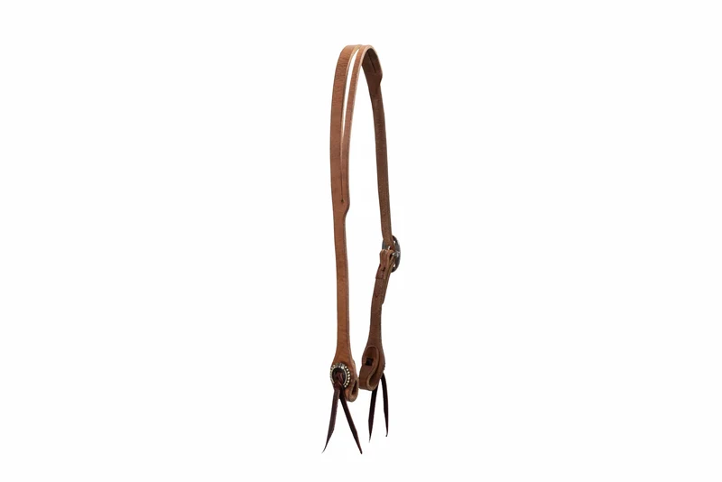 Circle Y PRCA Harness Slip Ear Headstall Heavy Oiled / Horse