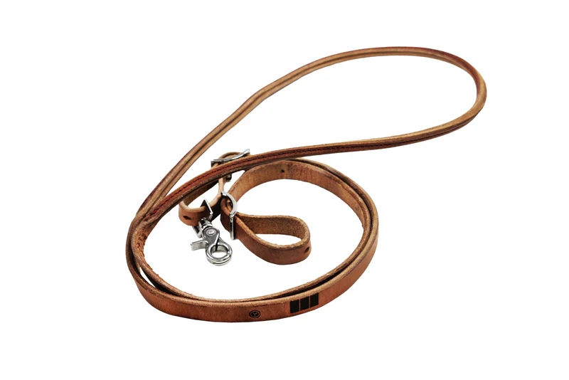 Circle Y PRCA Round Roping Rein Hermann Oak Harness / 3/4" x 8'