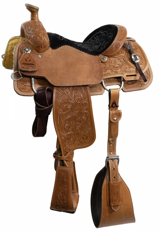 Circle Y PRCA Calf Roper 7/8 Utah Saddle Herman Oak Leather / 16" Wide
