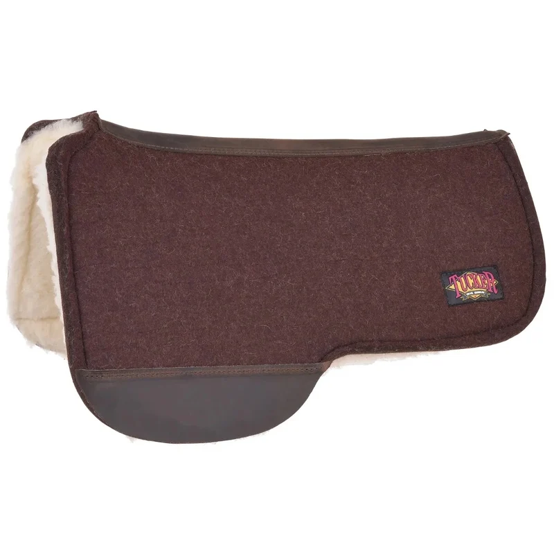 Tucker Full Skirt Apex 100% Wool Pad with Fleece Bottom Chocolate/Black / 30 x 34