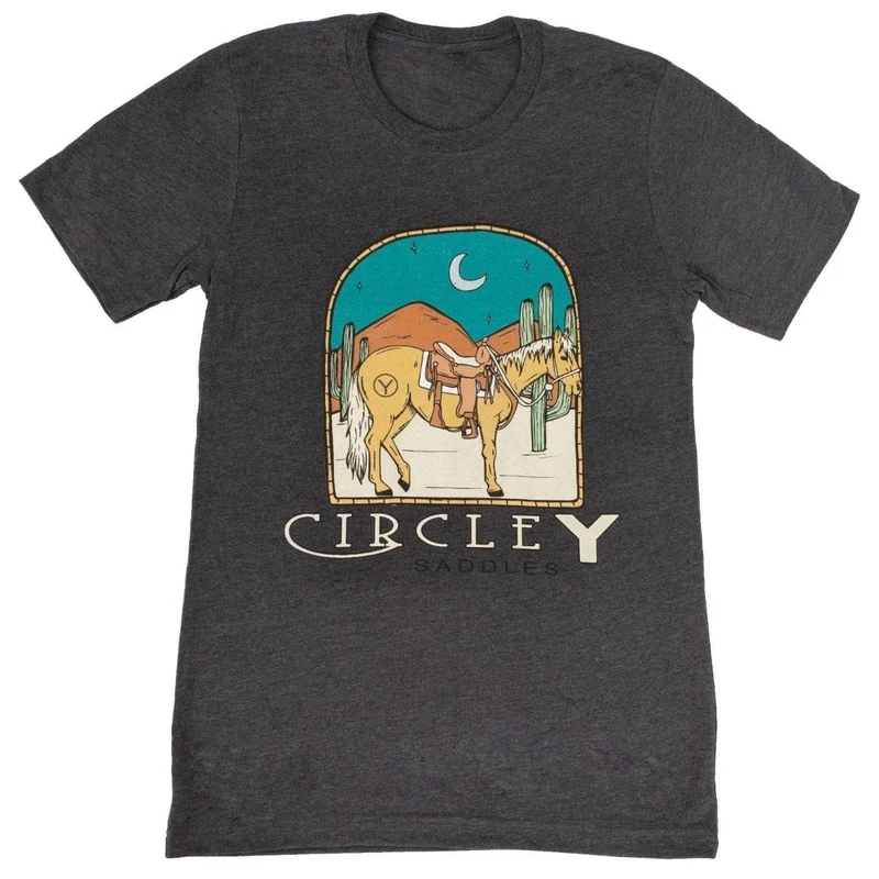 Circle Y Hitching Post Tee Shirt X-Large Gray Gray / Large