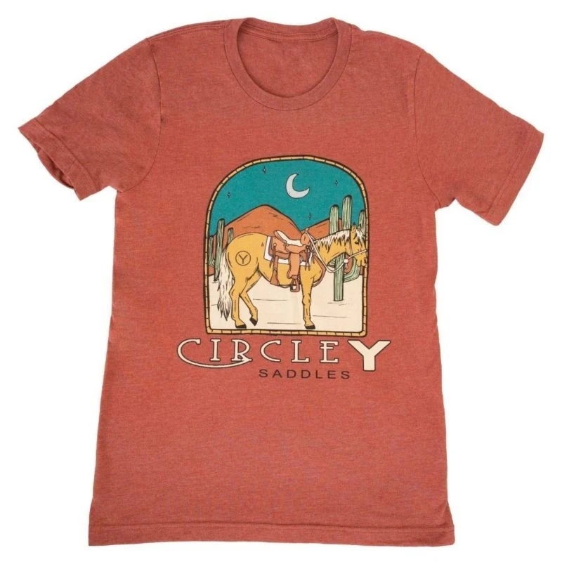 Circle Y Hitching Post Tee Shirt X-Large Gray Clay / Large