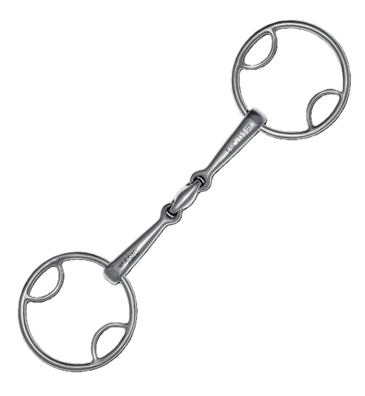 Stubben STEELtec EZ Control 4 in 1 Loose Ring Snaffle Bit Stainless Steel / 5-1/4"