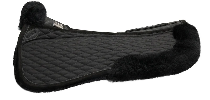 Stubben Streamline Lambswool Dressage Half Pad Black / Large