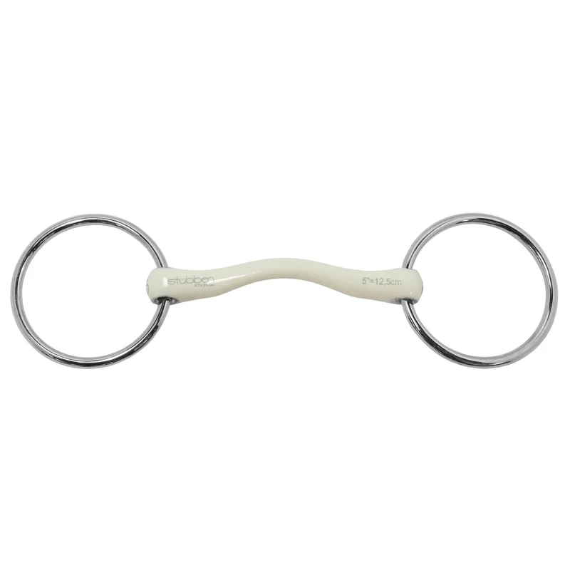 Stubben Fine Line Flex Loose Ring Snaffle Bit 5-1/4"