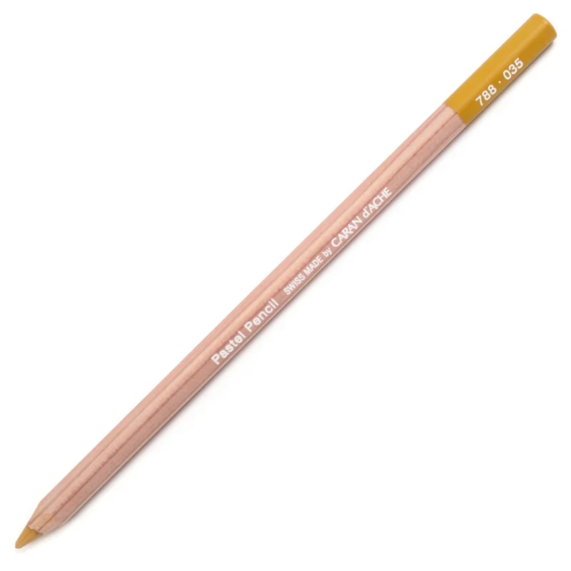 Lápis Pastel Caran D'Ache Tom Amarelo 035 Ochre