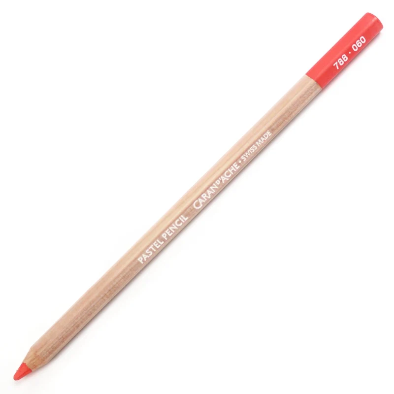 Lápis Pastel Caran D'Ache Tom Vermelho 060 Vermilion