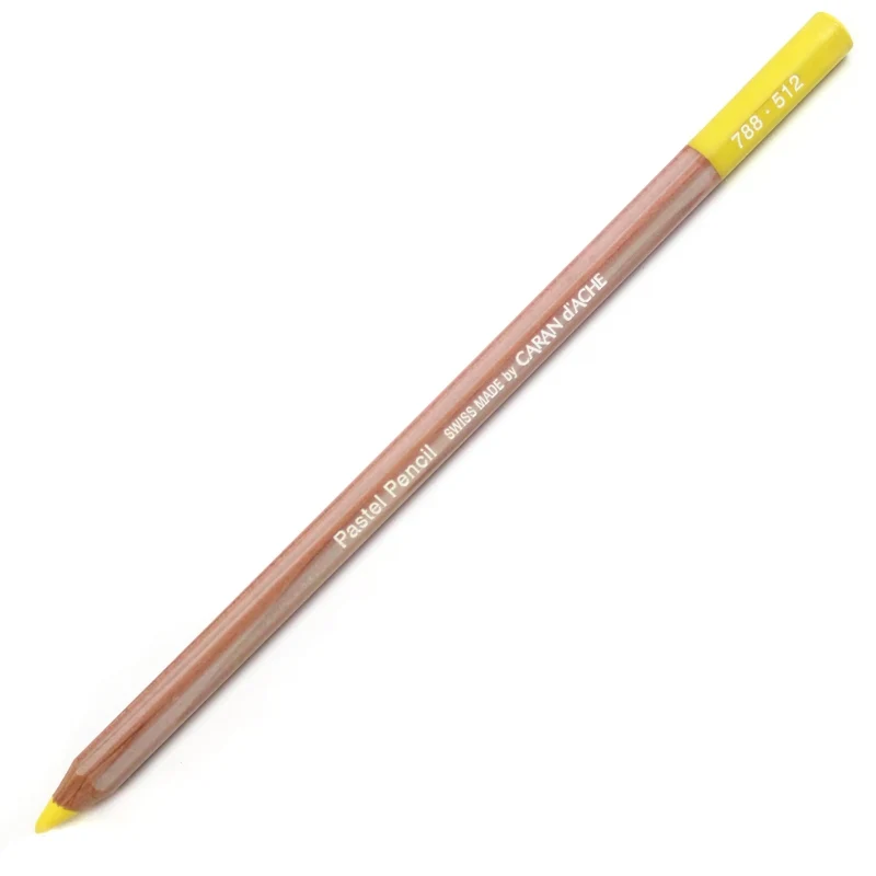 Lápis Pastel Caran D'Ache Tom Amarelo 512 Light Cadmium Yellow