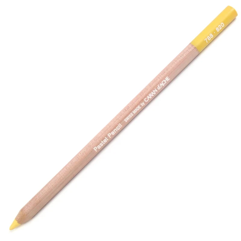 Lápis Pastel Caran D'Ache Tom Amarelo 820 Gold Bismuth Yellow