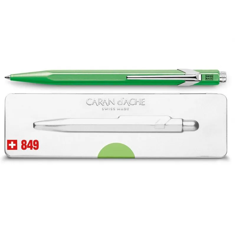 Caneta Esferográfica Caran D'Ache 849 Pop Line Fluo Verde