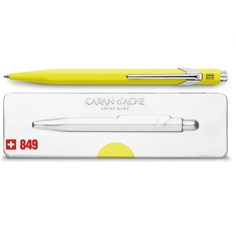 Caneta Esferográfica Caran d'Ache 849 Pop Line Fluo Amarelo