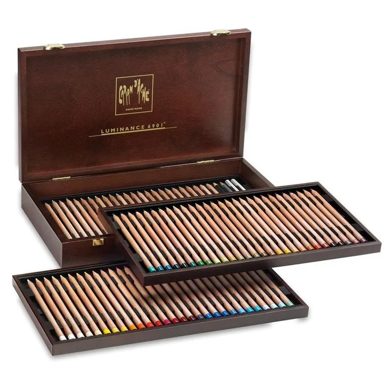 Lápis de Cor Caran D'ache Luminance 76 Cores Caixa Madeira