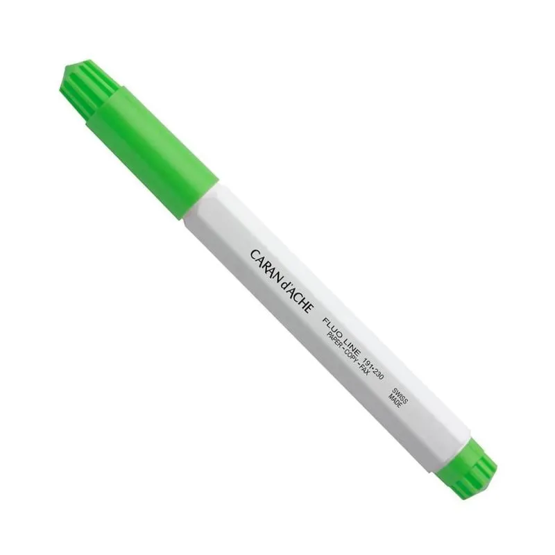 Marca Texto Caran D'ache Fluo Line Verde Neon