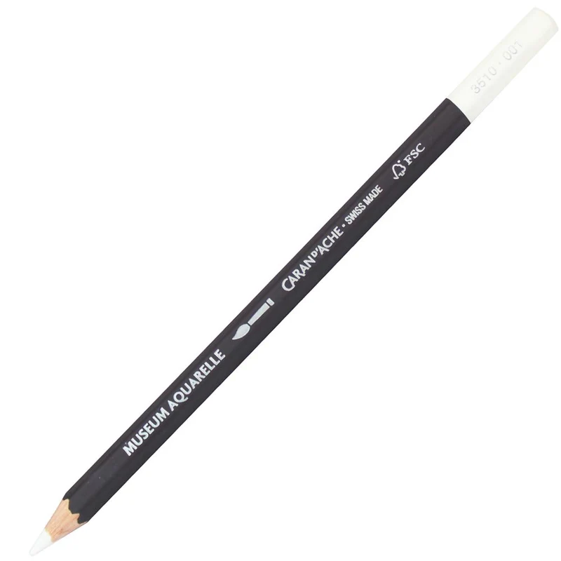 Lápis Aquarelado Caran D'Ache Museum Tom Branco 001 White