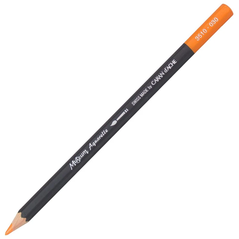 Lápis Aquarelado Caran D'Ache Museum Tom Laranja 030 Orange