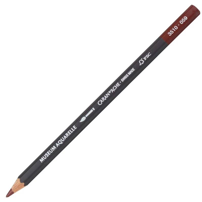 Lápis Aquarelado Caran D'Ache Museum Tom Marrom 059 Brown
