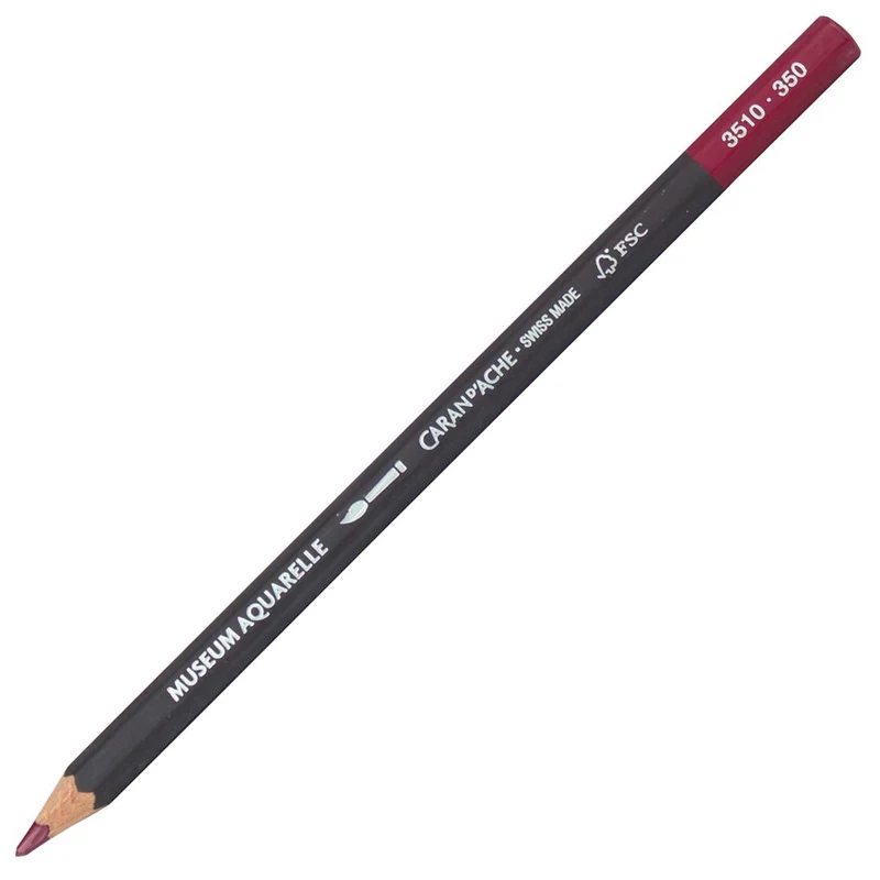 Lápis Aquarelado Caran D'Ache Museum Tom Vermelho 350 Purplish Red