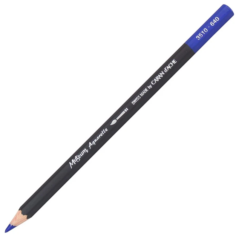Lápis Aquarelado Caran D'Ache Museum Tom Azul 640 Dark Ultramarine