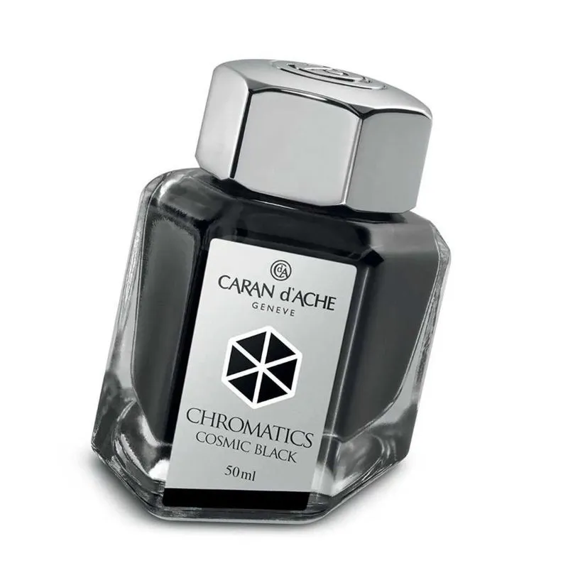 Vidro De Tinta Caran D'ache Chromatics Cosmic 50ml Preto