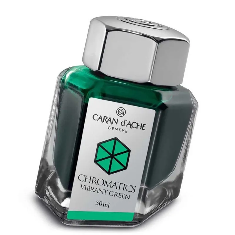 Tinta Caligrafica Carand'Ache Chromatics Vibrant Green 50ml