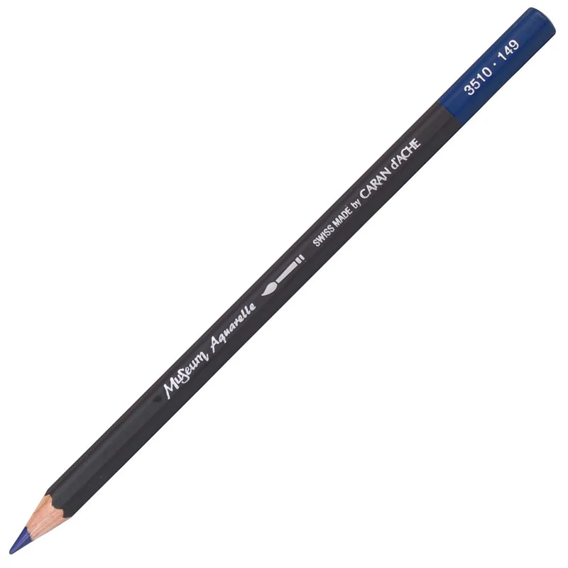 Lápis Aquarelado Caran D'Ache Museum Tom Azul 149 Night Blue