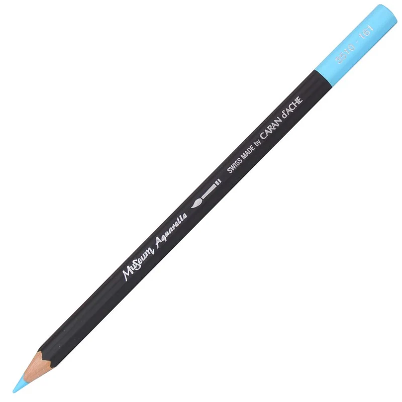 Lápis Aquarelado Caran D'Ache Museum Tom Azul 161 Light Blue
