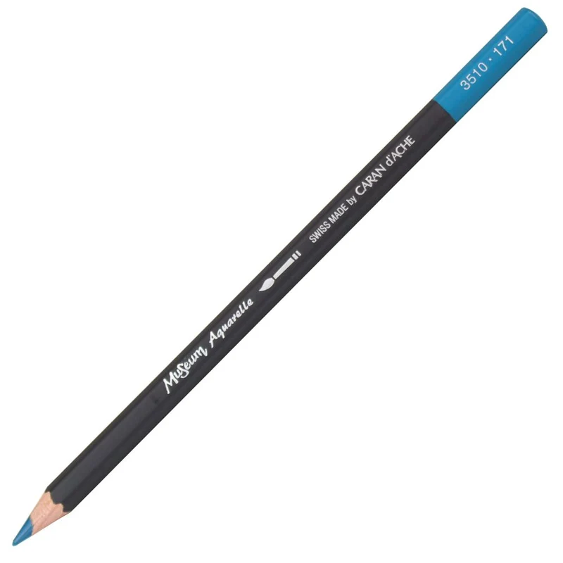 Lápis Aquarelado Caran D'Ache Museum Tom Azul 171 Turquoise Blue