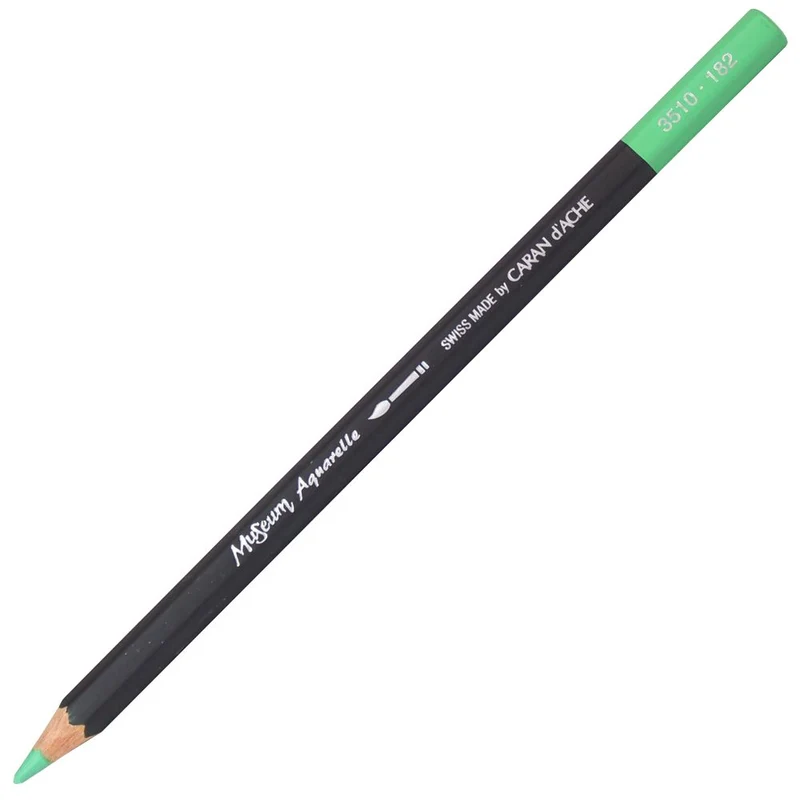 Lápis Aquarelado Caran D'Ache Museum Tom Verde 182 Cobalt Green