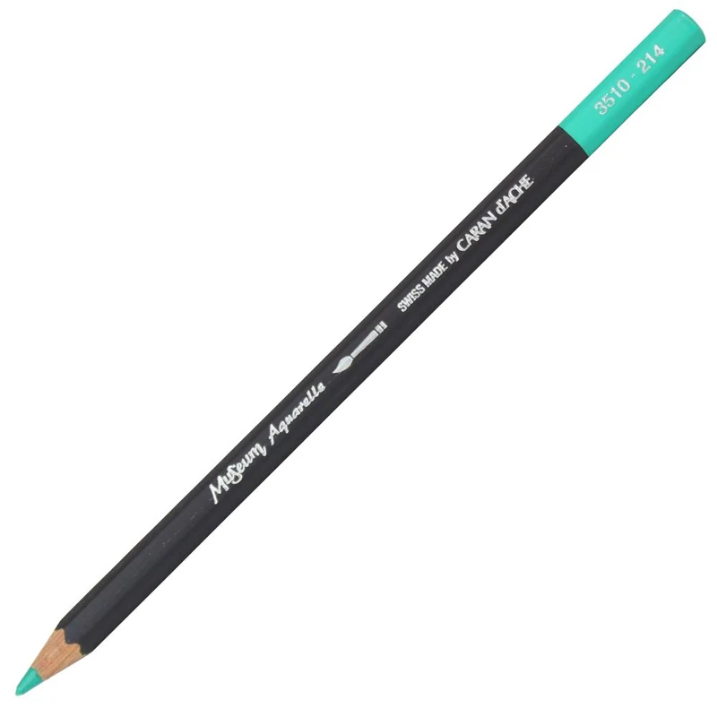 Lápis Aquarelado Caran D'Ache Museum Tom Verde 214 Beryl Green