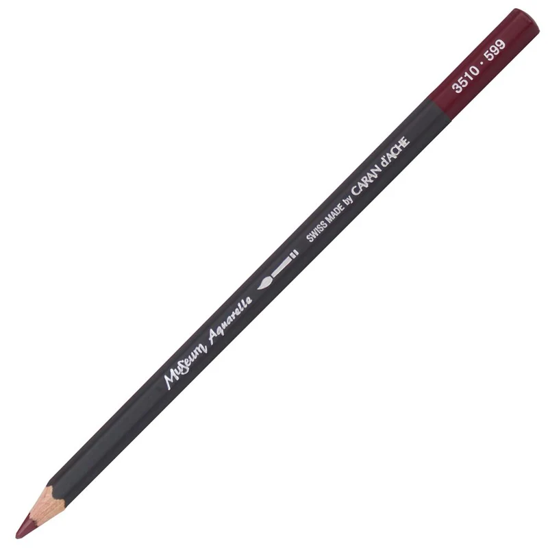 Lápis Aquarelado Caran D'Ache Museum Tom Roxo 599 Crimson Aubergine