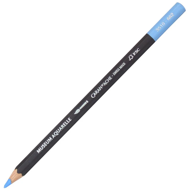 Lápis Aquarelado Caran D'Ache Museum Tom Azul 662 Genuine Cobalt Blue