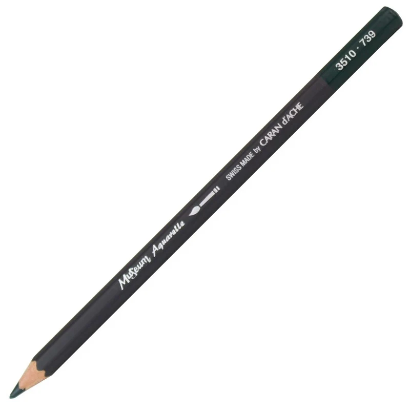 Lápis Aquarelado Caran D'Ache Museum Tom Verde 739 Dark Sap Green